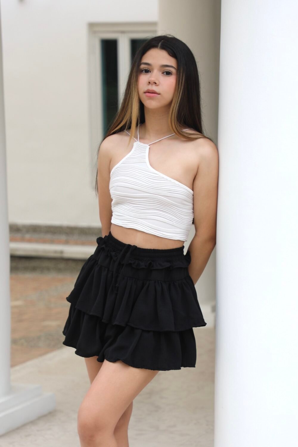 Riz Shorts Lino Negro - Image 3