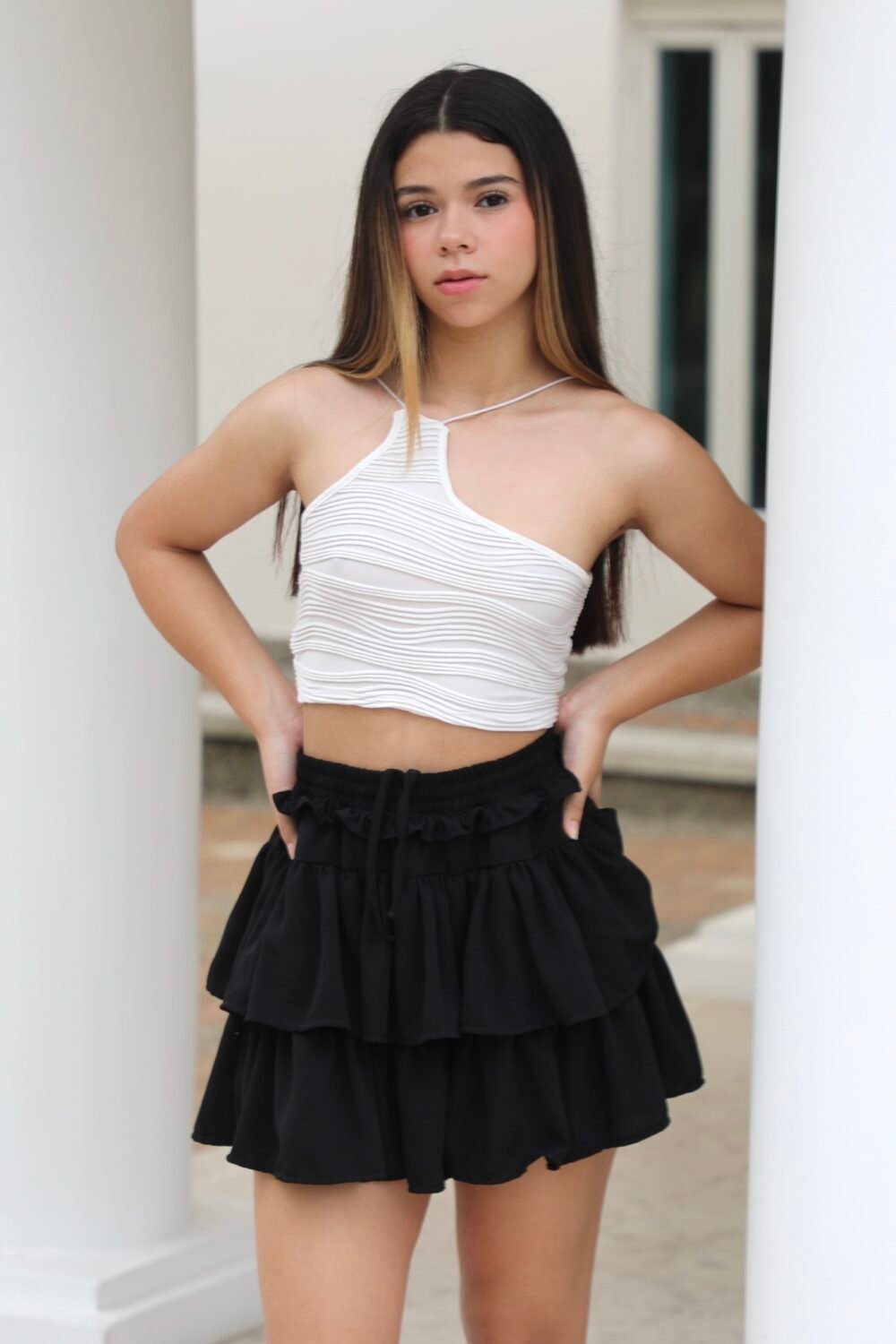 Riz Shorts Lino Negro - Image 2