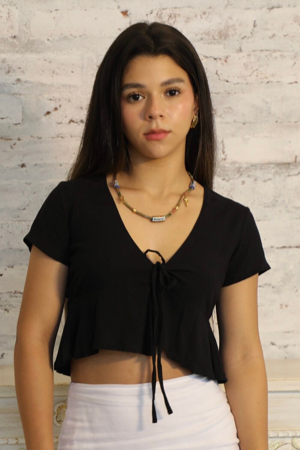 Blusa Ana Lino Negro