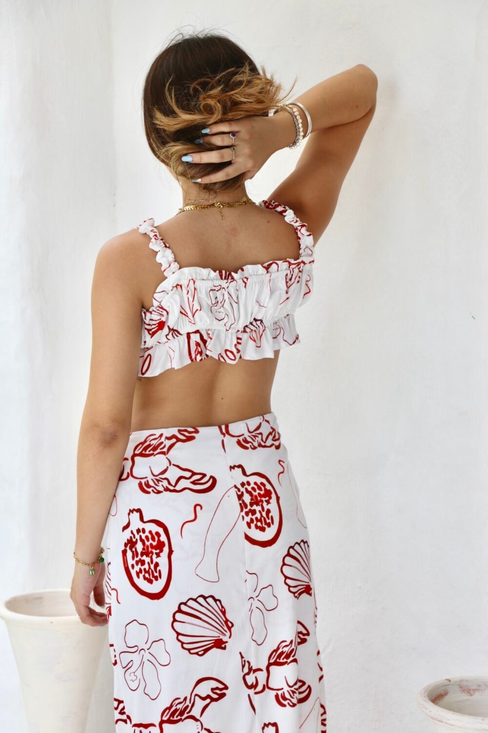 Blusa romantica frutos del mar rojo - Image 5