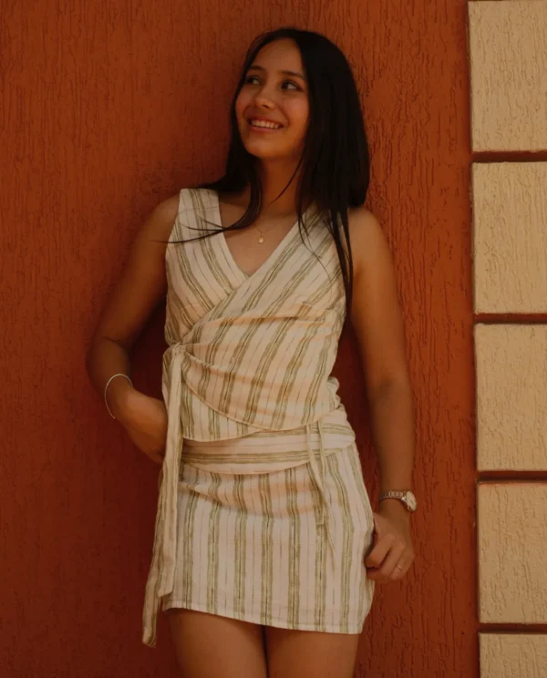 Blusa Cruz Tejido Verde