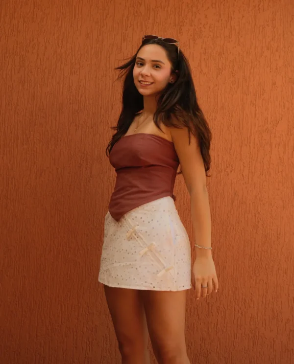 Falda Coquette Blanco
