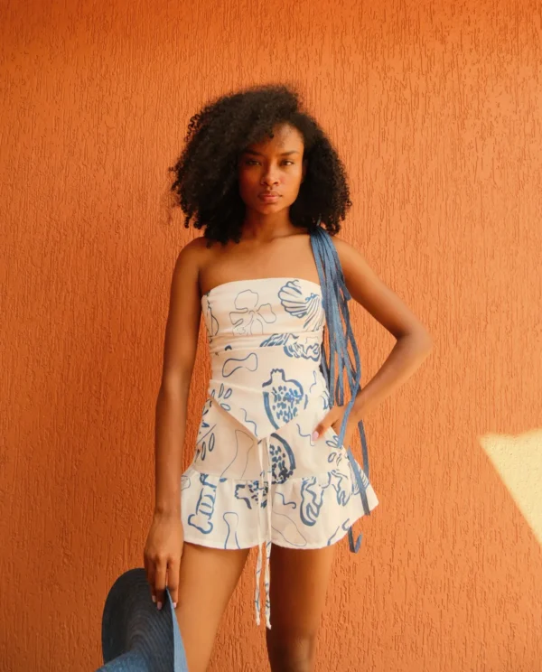Blusa Madrid Frutos del mar Azul